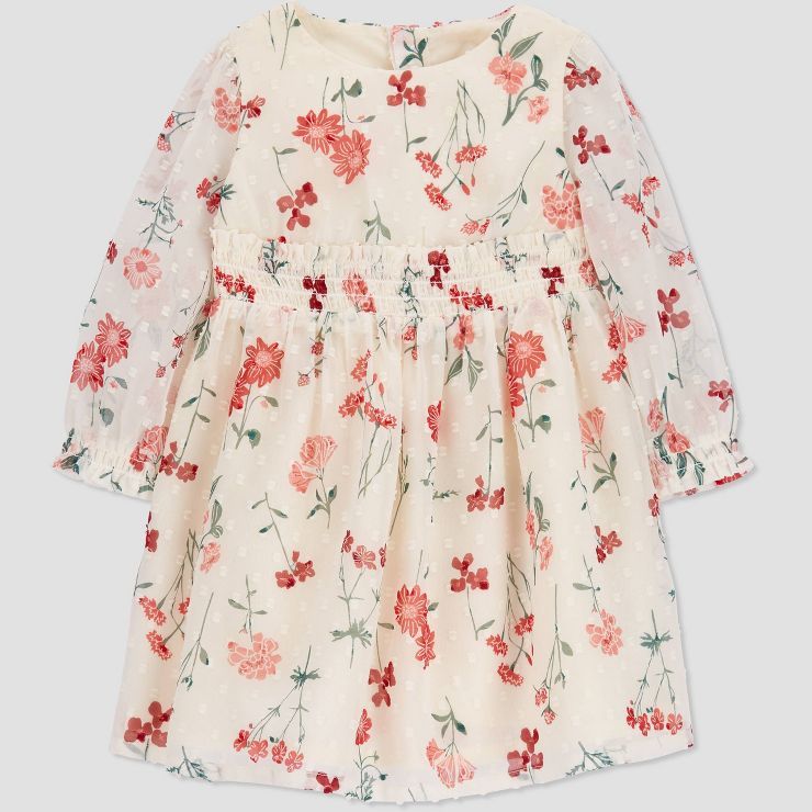 Carter's Just One You® Baby Girls' Floral Dress - Ivory | Target