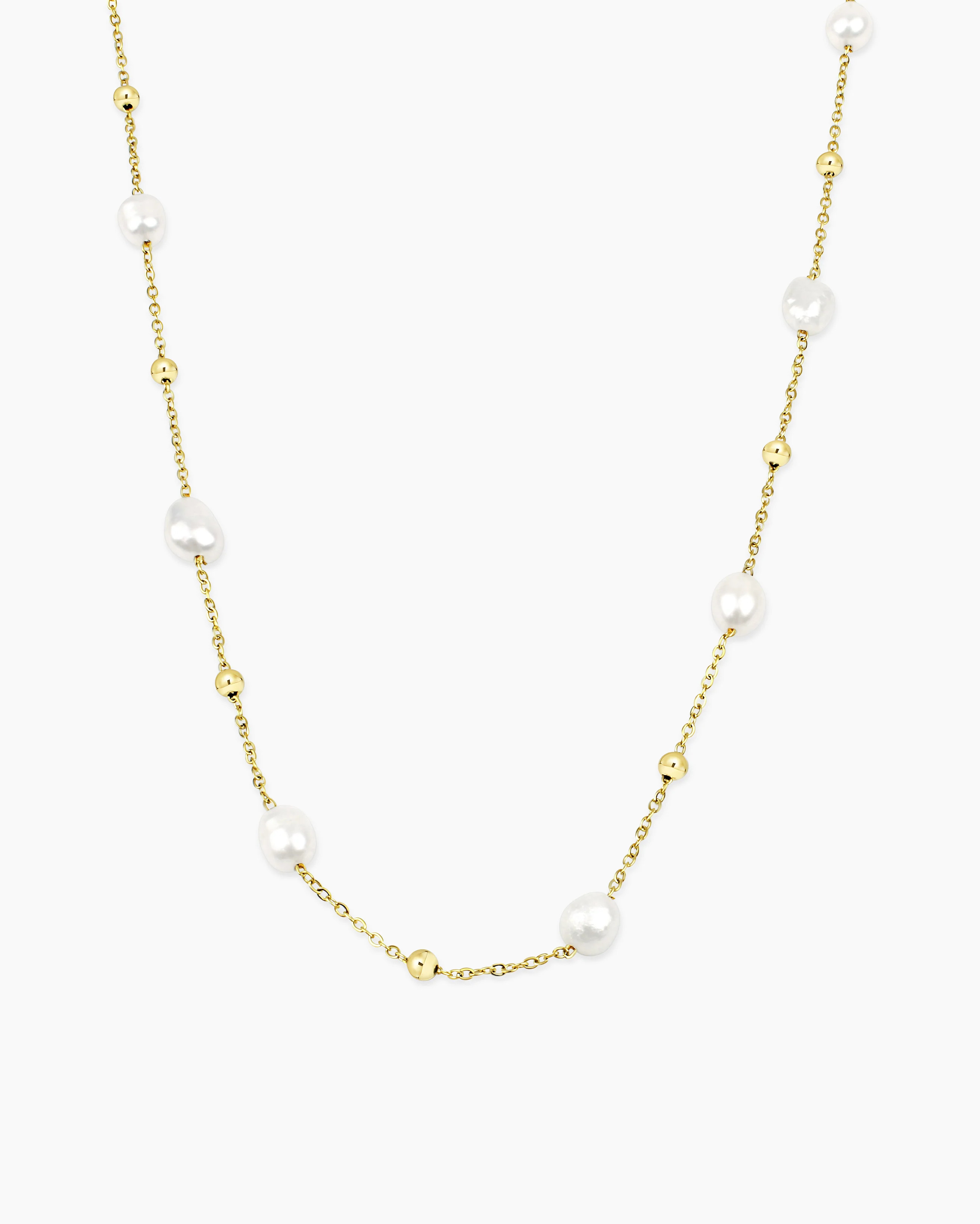 Pearl chain necklace | The Jewelry Standard