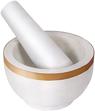 Amazon.com: Divit Shilp Mortar and Pestle, Made of Heavy Duty Polished Hard Stone, Natural Stone ... | Amazon (US)