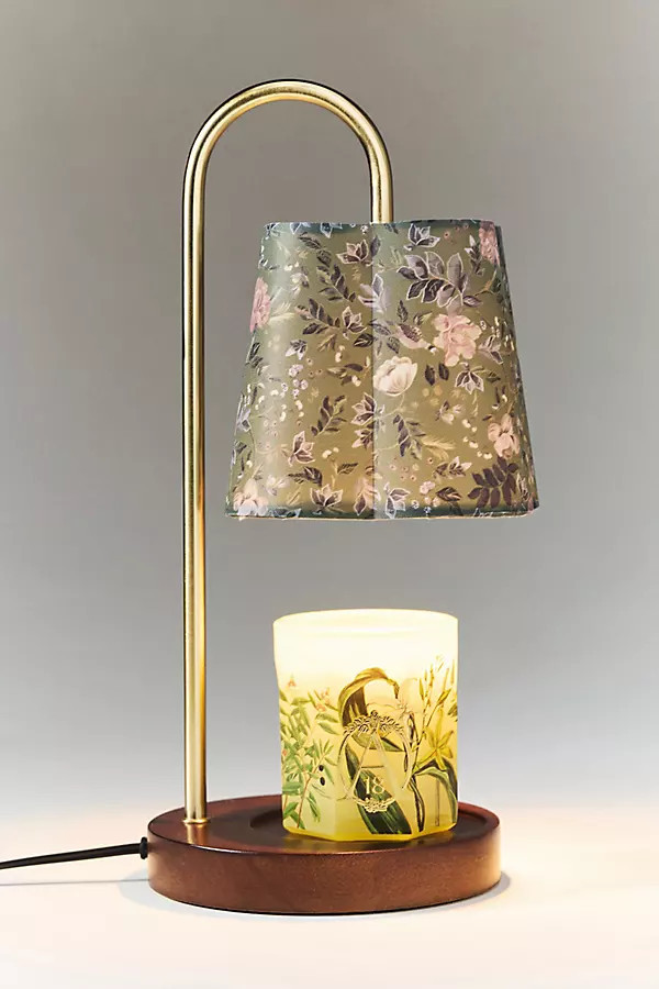 Printed Floral Candle Warmer Lamp | Anthropologie (US)