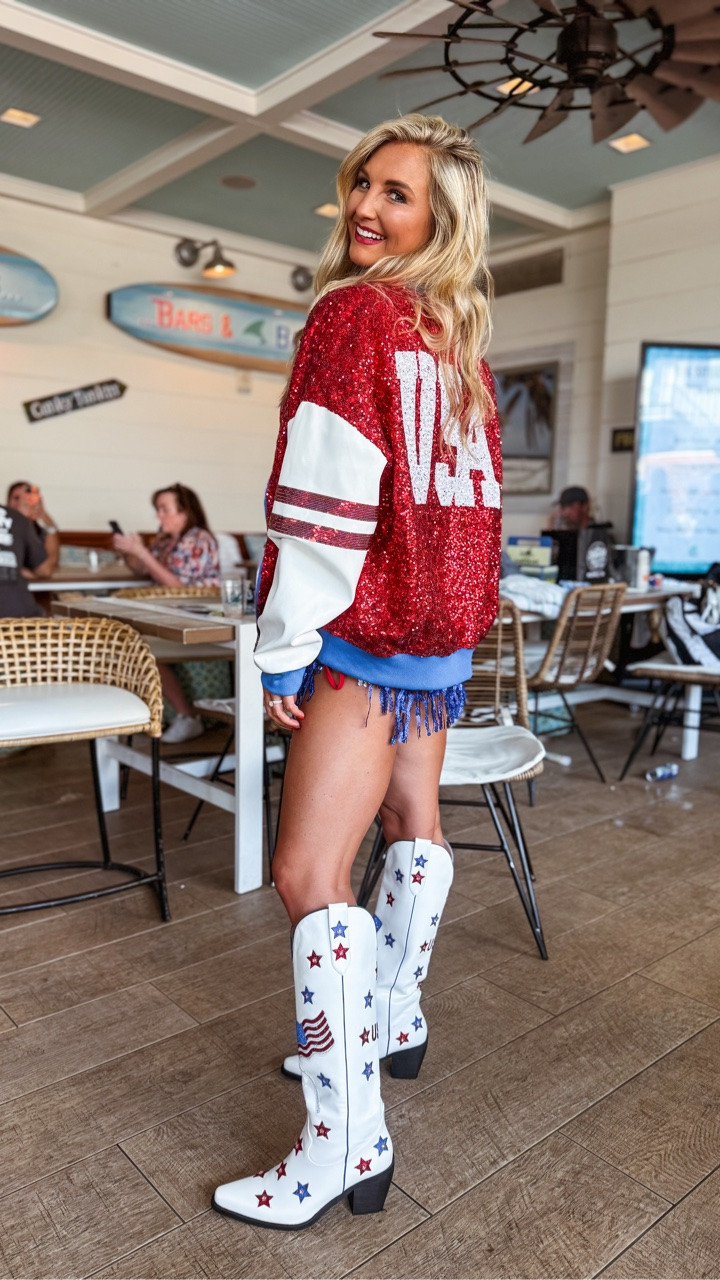 CMA FEST DAY 1 ❤️🇺🇸 Kickin’ off the weekend with a big ‘ol USA tribute for Americas 250th this year! 

American boots are from @wetkiss_boots 🫶🏼 use code “AMBER” sitewide! 

#westernfashion #cowgirlboots #cowgirlfashion #cmafest #cmafestoutfit CMA fest, CMA fest day 1, CMA outfit, Nashville weekend, cowgirl, western, America