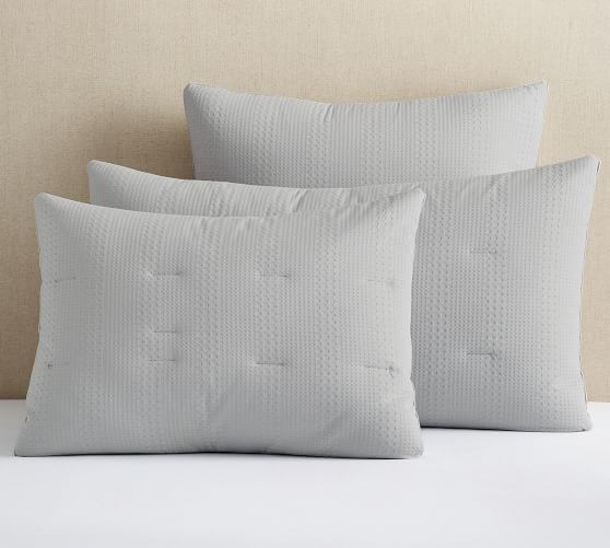 Honeycomb Organic Cotton Comforter Shams | Pottery Barn (US)