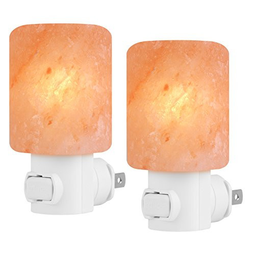 Syntus 2 Pack Himalayan Salt Lamp Natural Crystal Salt Light Glow Hand Carved Night Lights Wall Light, UL Listed Plug for Lighting, Decoration and Air Purifying | Amazon (US)