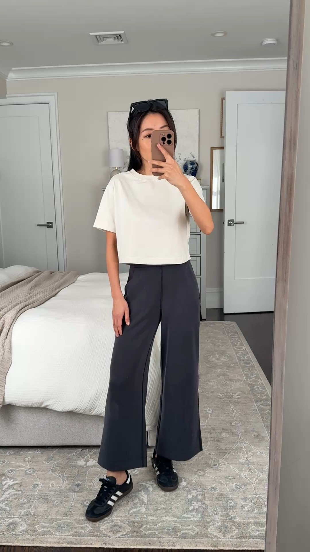 Two good pieces. Lounge pants on sale! Also linked other lulu items I own and like now on sale 

• Softstreme High-Rise Wide-Leg Cropped Pant xxs

• Cropped boxy cut t-shirt size xxxs (could also do XXS) nice medium-weight breathable cotton, softly structured and perfect petite friendly length 

I also like the Cates tee linked (size up) which is a lighter weight pima cotton and a tad longer 

• Adidas sambas 5

Best white tees, athleisure outfit, petite friendly casual, easy mom errand outfit, lounge pants

#LTKSaleAlert #LTKTravel #LTKPetite