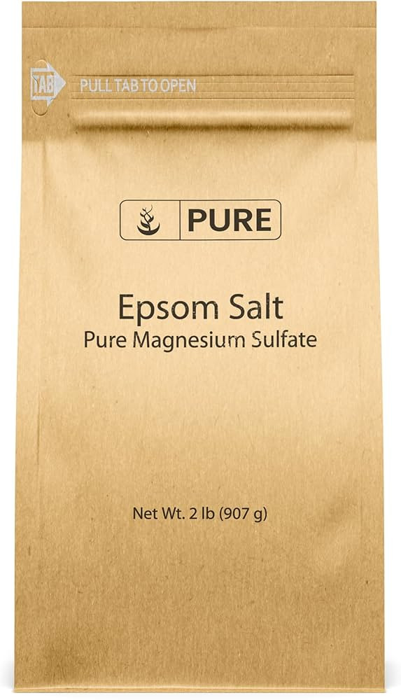 Pure Original Ingredients Epsom Salt (2 lb) Pure Magnesium Sulfate, Soaking Solution. | Amazon (US)
