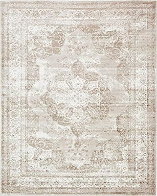 Unique Loom 3134075 Sofia Collection Traditional Vintage Beige Area Rug, 8' x 10' Rectangle | Amazon (US)