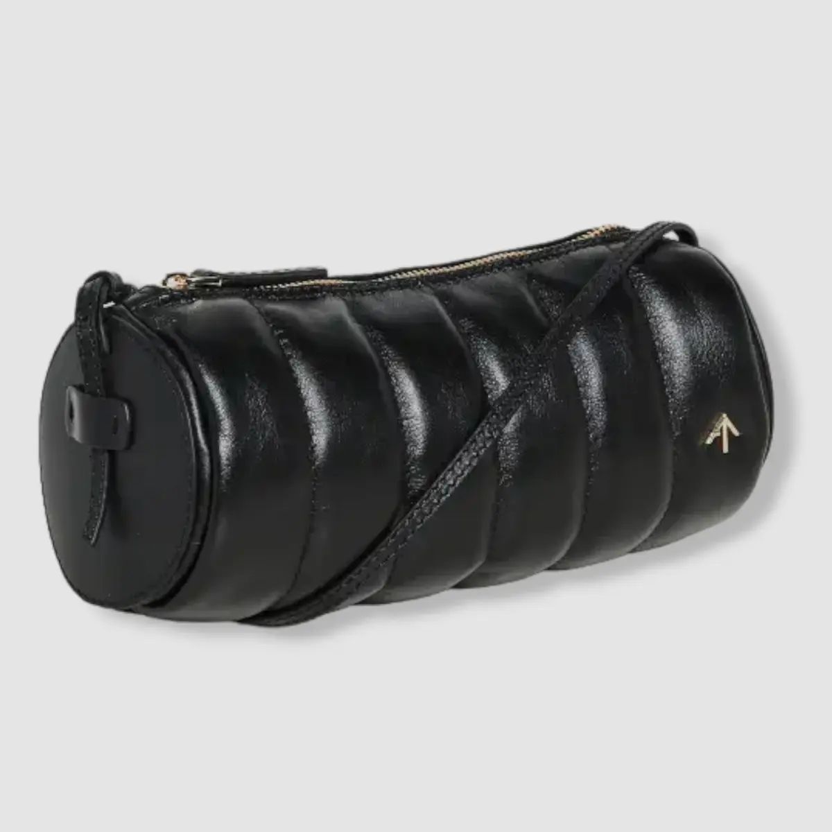 $480 Manu Atelier Women's Black Padded Cylinder Leather Shoulder Purse Bag  | eBay | eBay US