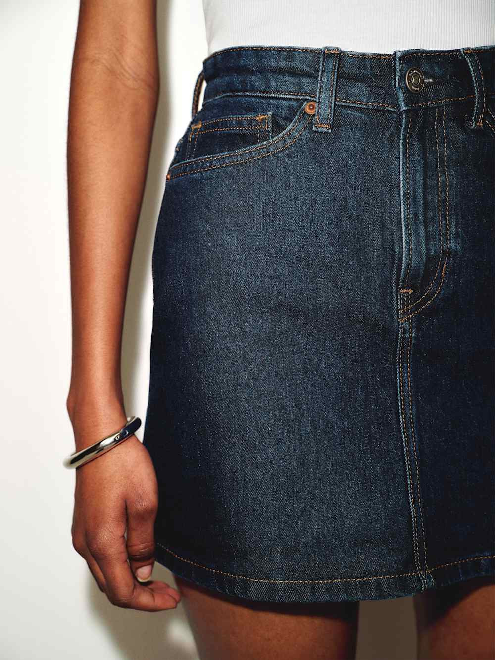 Lydia High Rise Denim Mini Skirt | Reformation (Global)