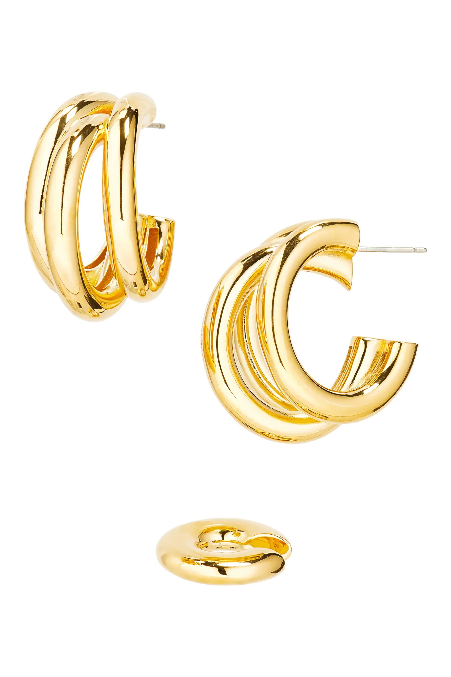 Triple Loop Hoop Earrings & Ear Cuff Set (Women) | Nordstrom | Nordstrom
