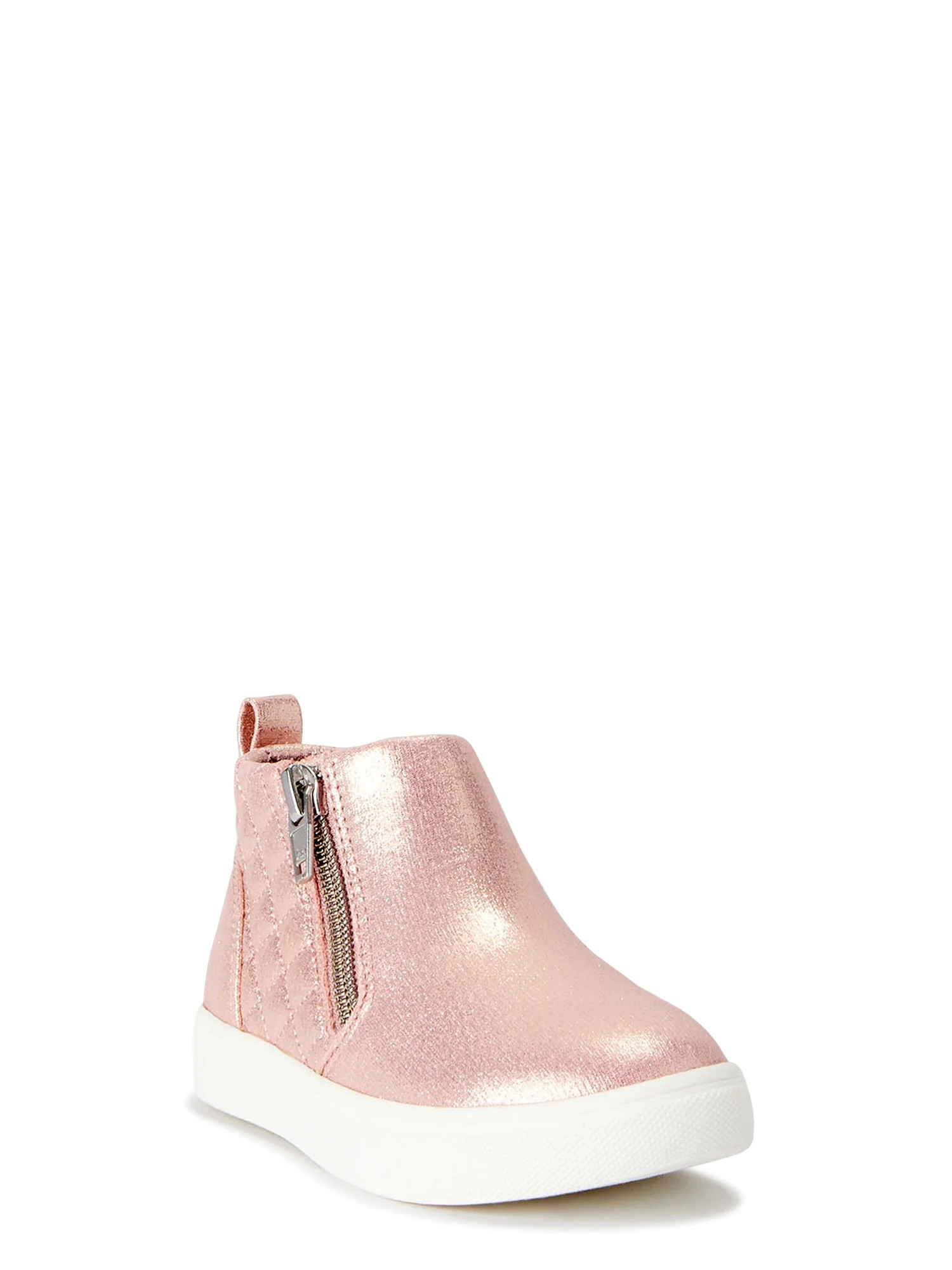 Wonder Nation Toddler Girl Casual Zipper Quilted Sneaker Bootie | Walmart (US)