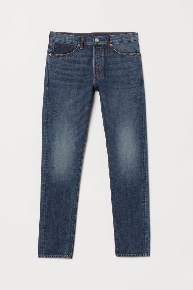 H & M - Slim Straight Jeans - Blue | H&M (US + CA)