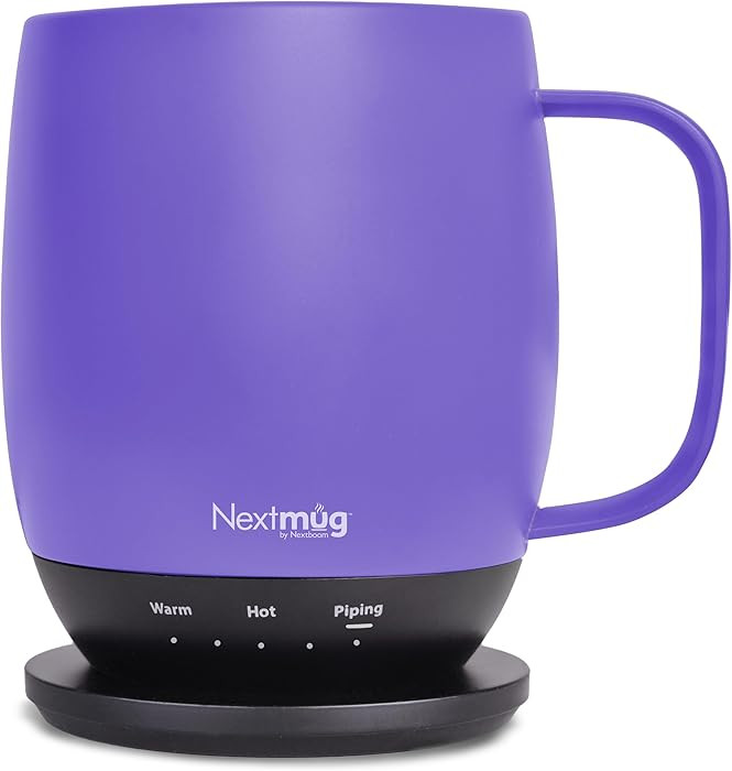 Nextmug - Temperature-Controlled, Self-Heating Coffee Mug (Violet - 14 oz.) | Amazon (US)