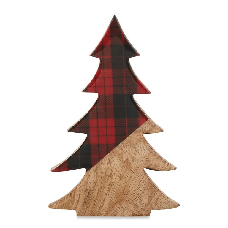Holiday Time Red Plaid Mango Tree Decor | Walmart (US)