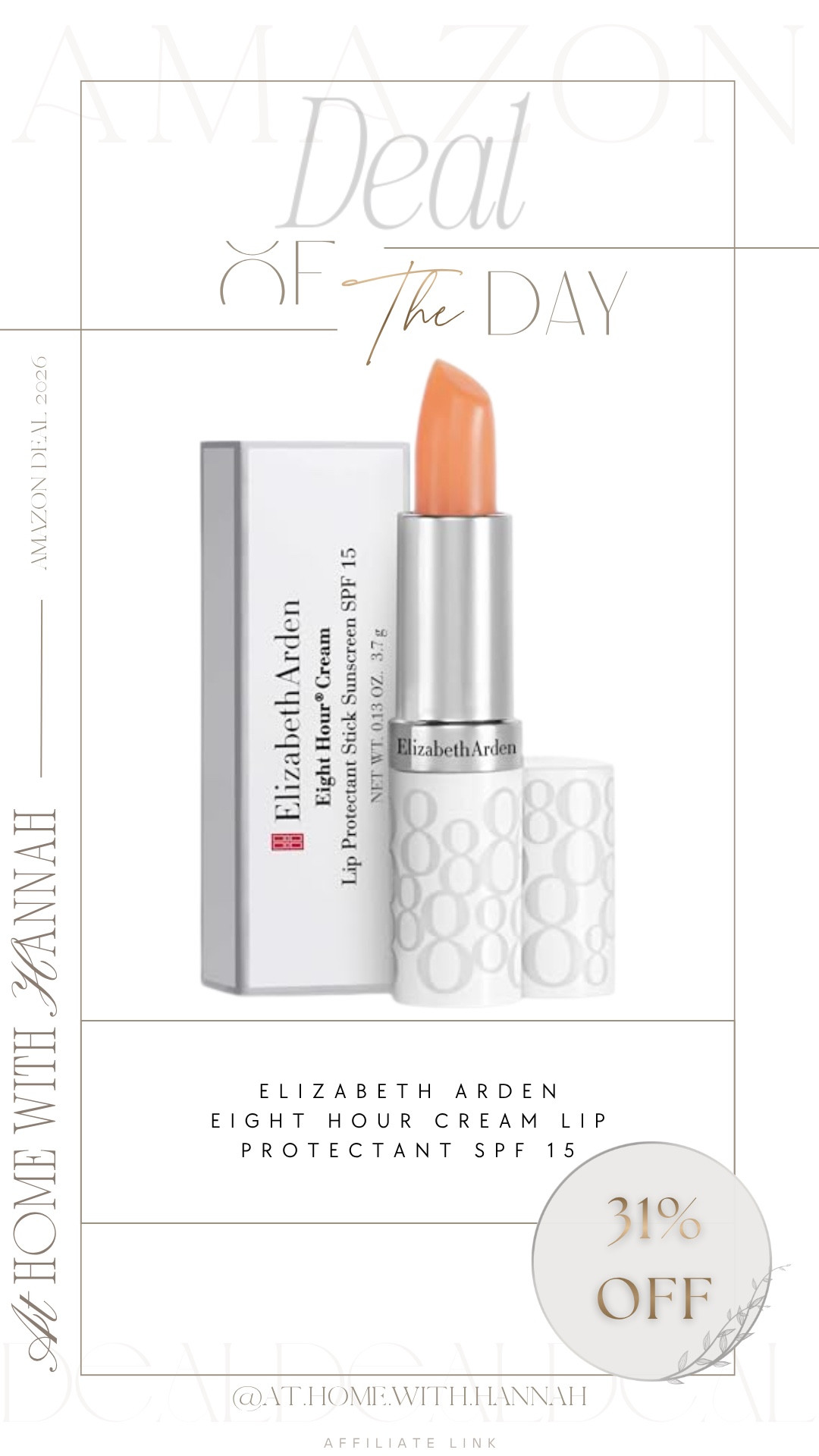 DEAL FIND✨

My favorite Lip SPF!
This is such a good beauty staple to keep in your bag, car, or everyday routine. I love a lip product that adds moisture but also gives you SPF protection, and this one being on sale makes it even better. A simple, practical beauty find that’s actually worth grabbing.


if you’re shopping for:
lip balm with spf, lip protectant, beauty deal, hydrating lip balm, everyday lip care, amazon beauty finds, spf lip balm




••
elizabeth arden eight hour cream lip protectant • lip balm with spf • spf 15 lip balm • hydrating lip care • everyday lip balm • beauty deal find • moisturizing lip protectant • amazon beauty finds • lip sunscreen balm • handbag beauty essential • practical beauty find • sale beauty product
#beautyfinds #lipbalm #spfbeauty #amazonbeauty #everydaybeauty
#ltkfinds #ltksale

#LTKBeauty #LTKSaleAlert #LTKBeauty #LTKselfcare