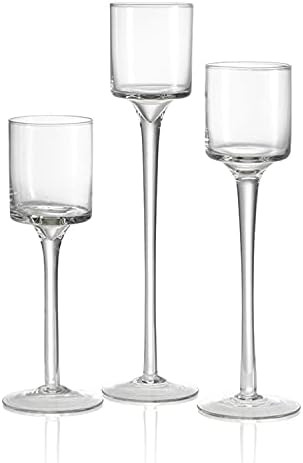 nother Hurricane Candleholders Glass Candle Holders Votive Long Stem Tealight Holder Tall High Tea L | Amazon (US)