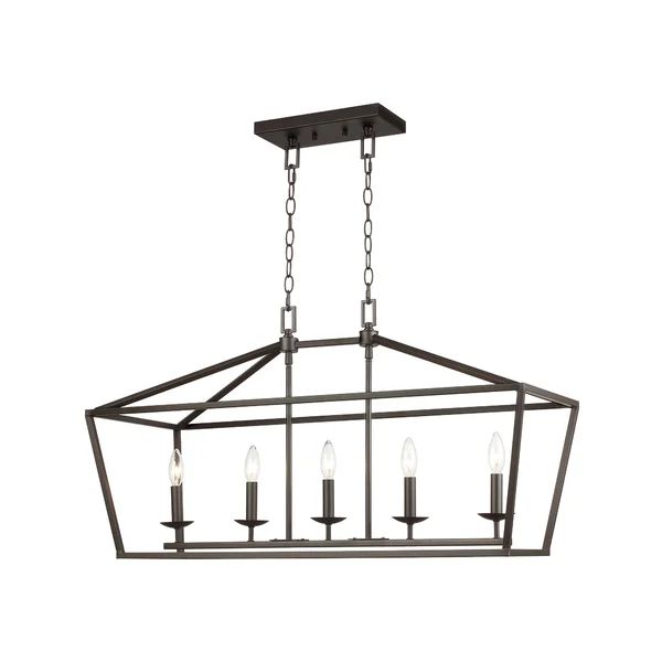 Noelle 5 - Light Kitchen Island Geometric Chandelier | Wayfair North America