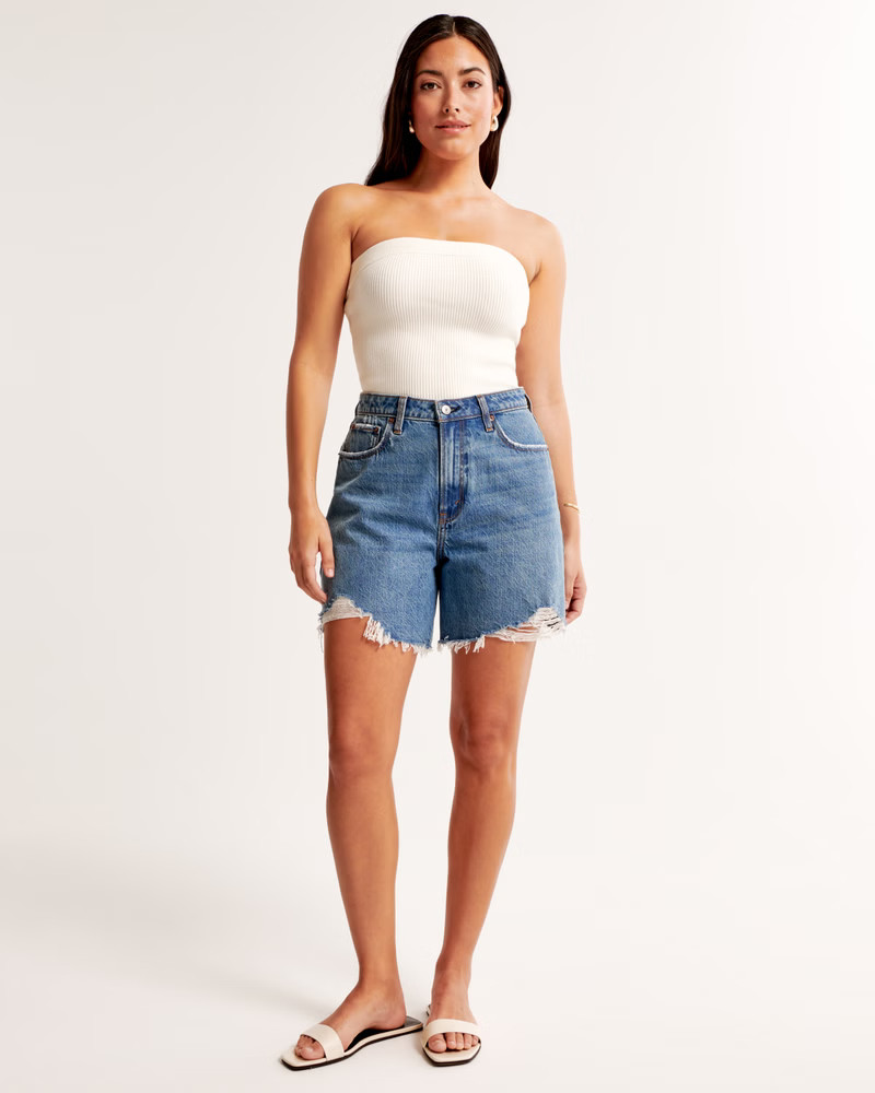Curve Love High Rise Loose Short | Abercrombie & Fitch (US)