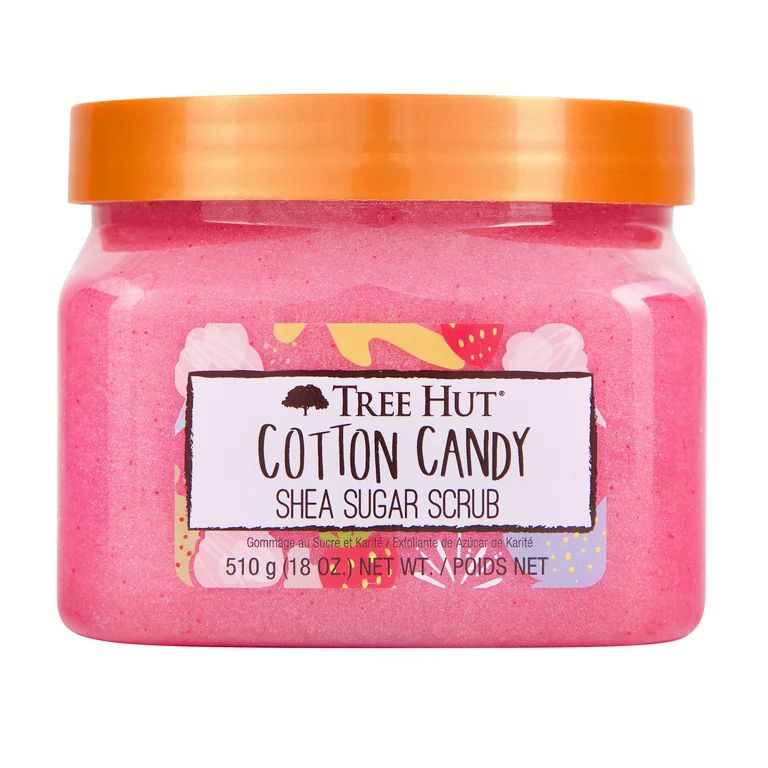 Tree Hut Cotton Candy Shea Sugar Exfoliating and Hydrating Body Scrub, 18 oz. | Walmart (US)