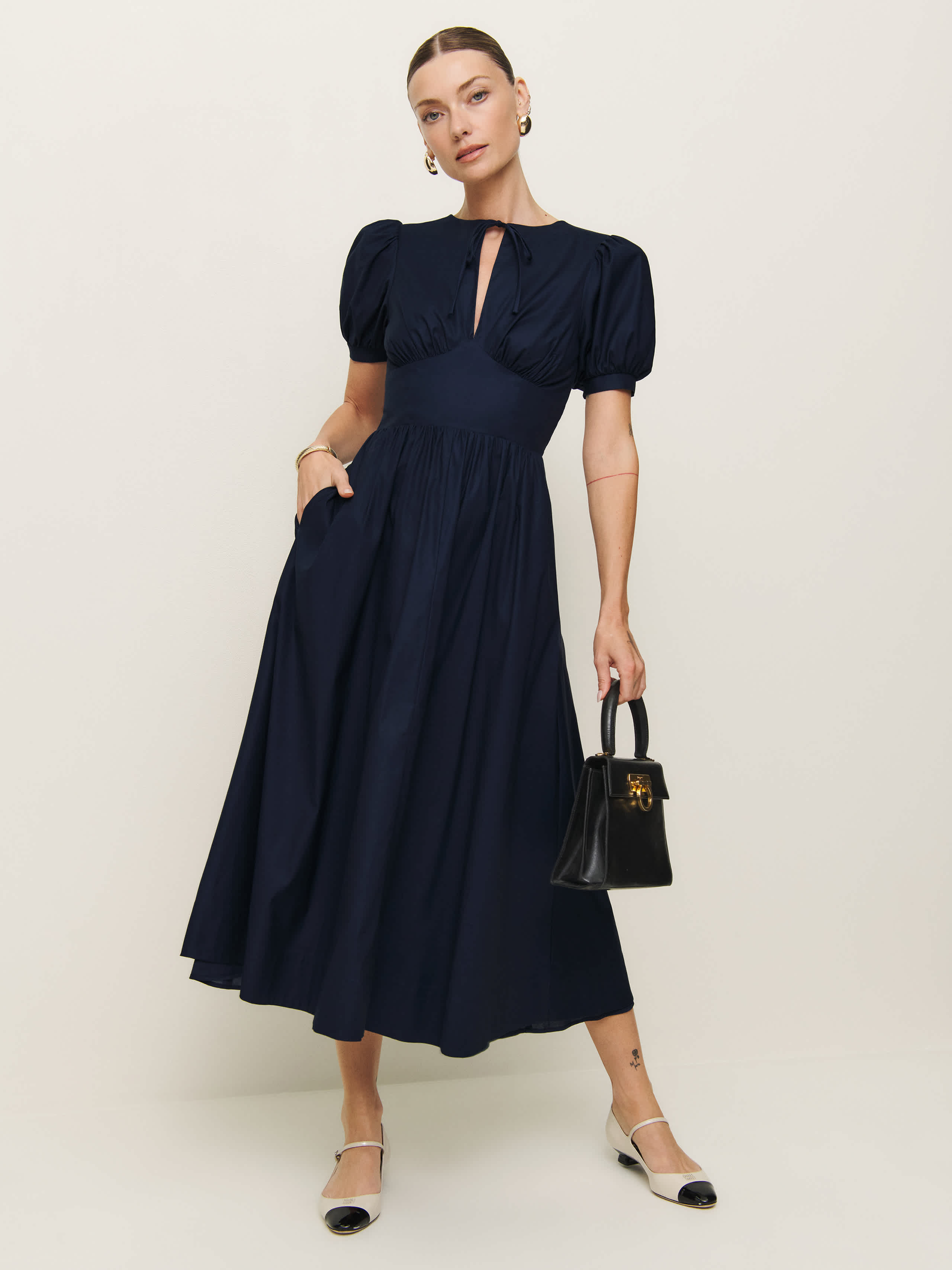 Reformation Noor Dress Blue 2 | Reformation (Global)