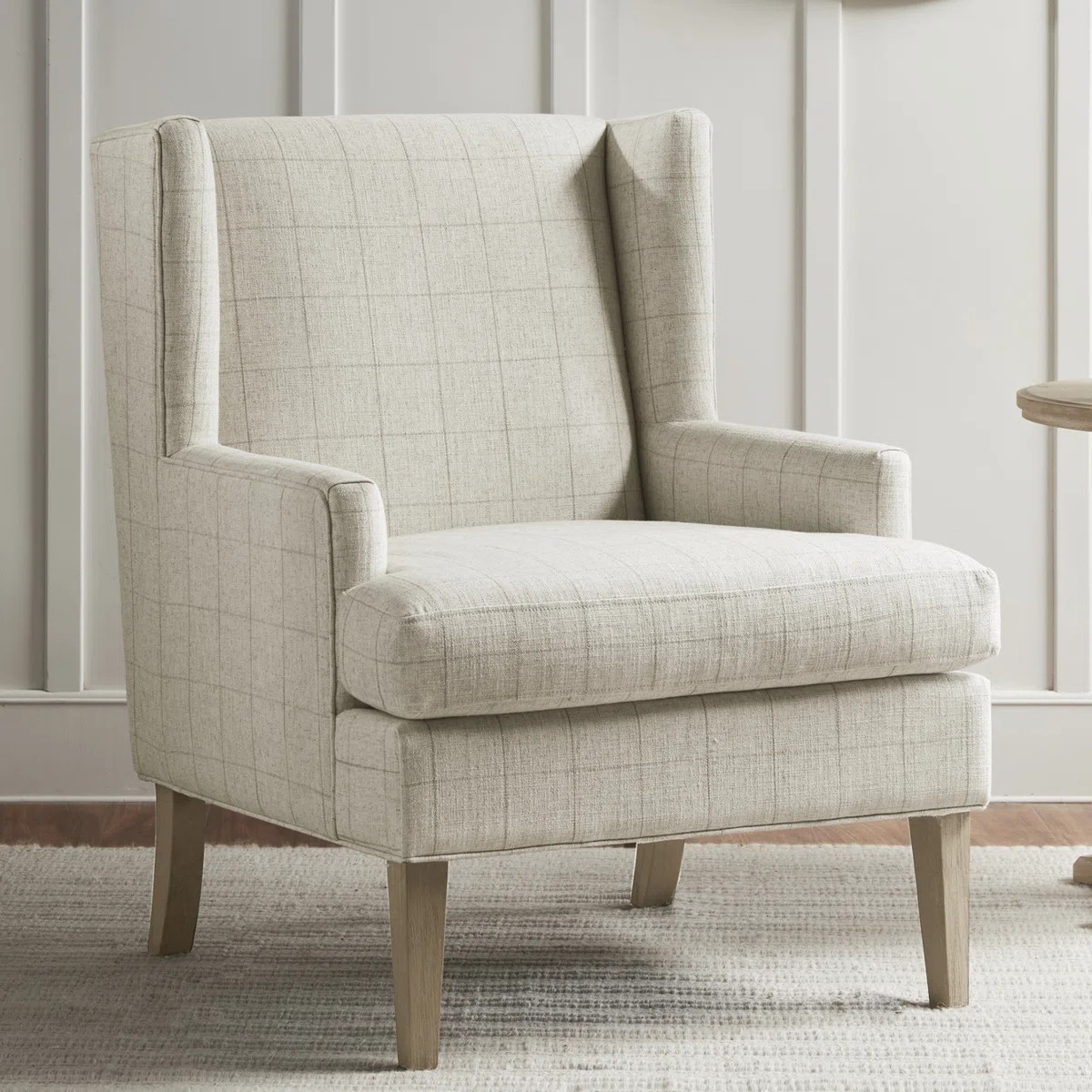 Decker Plaid Wingback Armchair | Wayfair North America
