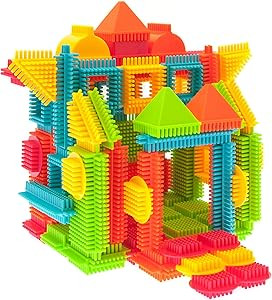PicassoTiles PTB120 pcs Bristle Shape 3D Interlocking Building Blocks Accessories Tiles Construct... | Amazon (US)