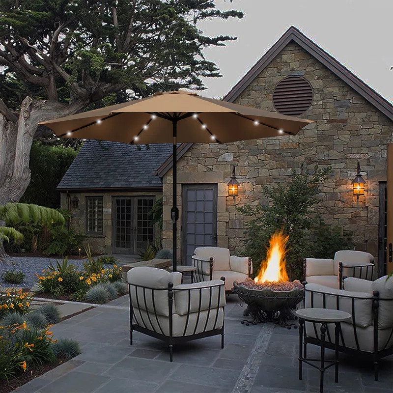 108'' Lighted Market Umbrella | Wayfair North America