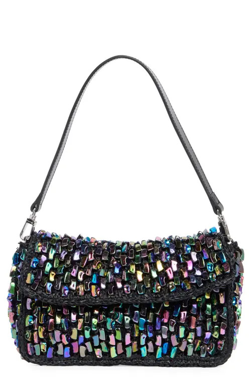 STAUD Timmy Beaded Shoulder Bag in Black at Nordstrom | Nordstrom