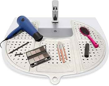 Sink Topper, Foldable Bathroom Sink Cover for Counter Space. Makeup Organizer Mat and Must Have B... | Amazon (US)