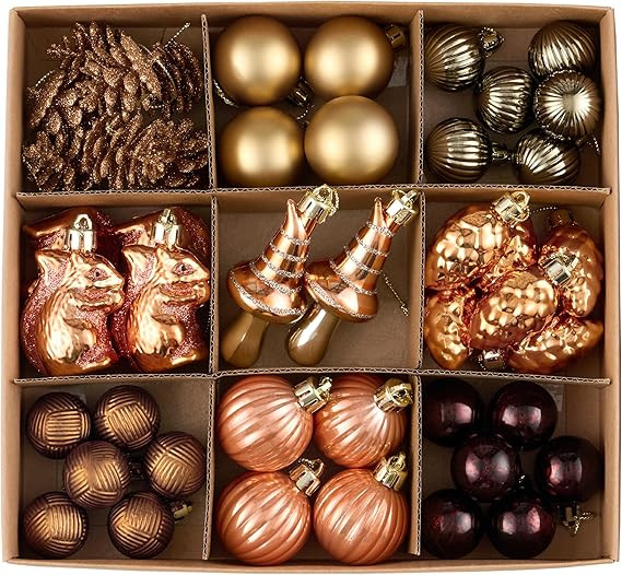 DecorbyHannah Fall Ornaments Decorations for Home,45ct Thanksgiving Autumn Pinecone Tree Ornament... | Amazon (US)