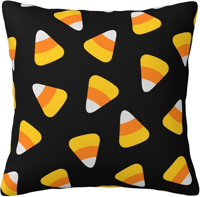 VARUN Cartoon Candy Corn Throw Pillow Covers Seamless Pattern Art Design Square Pillowcases for H... | Amazon (US)