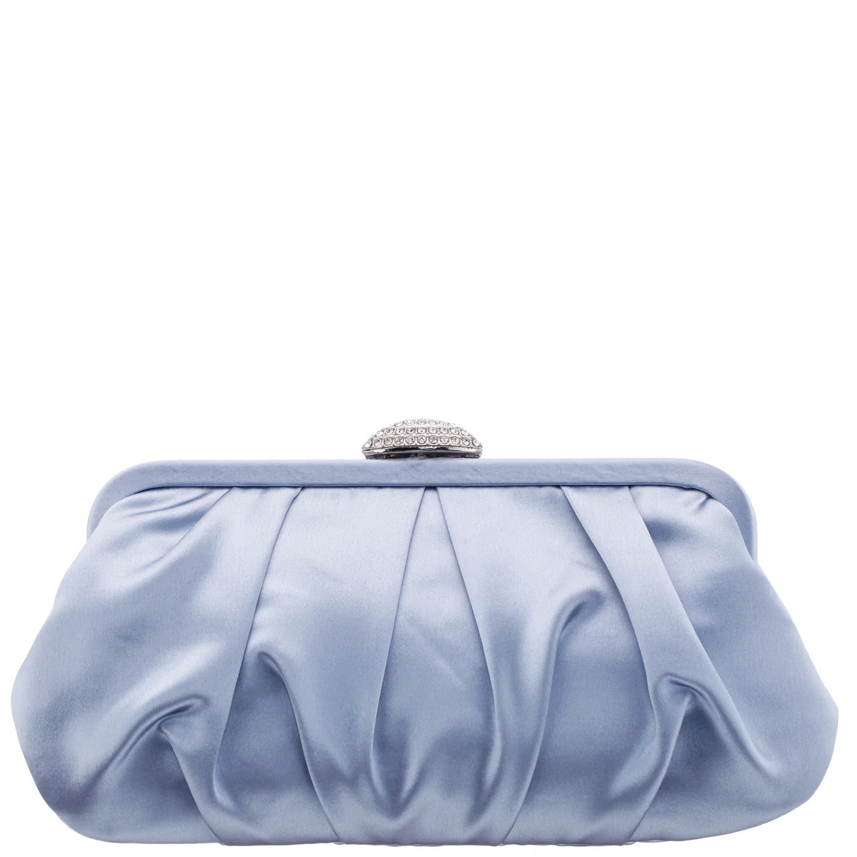 Womens Concord Blue Satin Frame Clutch | Nina Shoes | Nina Shoes