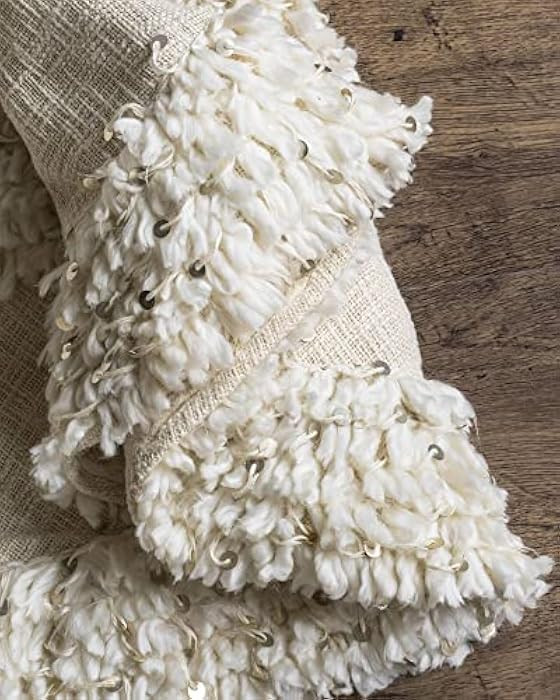 Balsam Hill 60 Inch Premium Juliette Fringed Christmas Tree Skirt | Amazon (US)