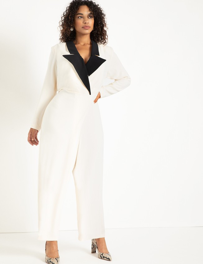 Tuxedo Style Jumpsuit | Eloquii