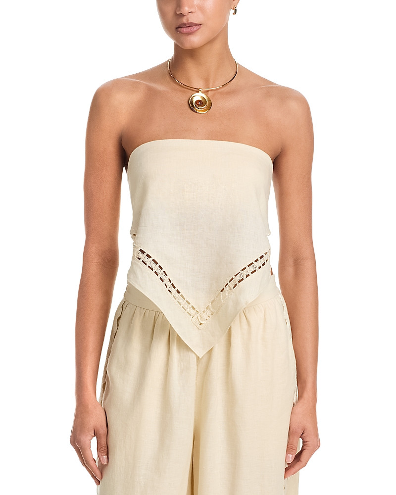 Simkhai Lahni Linen Lace Trim Top | Bloomingdale's (US)