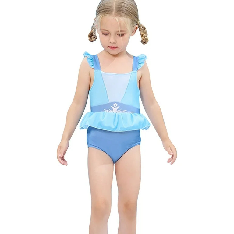 KAWELL Little Girls Two-Piece Summer Swimwear Role Play Bikini Swim Suit Toddler Tankini Red 3-10... | Walmart (US)