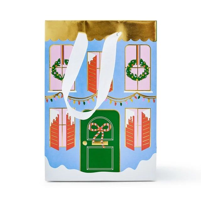 Packed Party "Holiday Village" Gift Bag;; 5" x 3" x 7.25";; Blue, Pink, Red, Green - Walmart.com | Walmart (US)