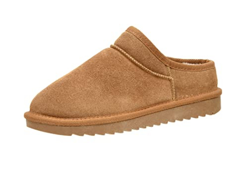 CUSHIONAIRE Women's Hilo Faux Shearling Genuine Suede cozy mule slippers +Memory Foam | Amazon (US)