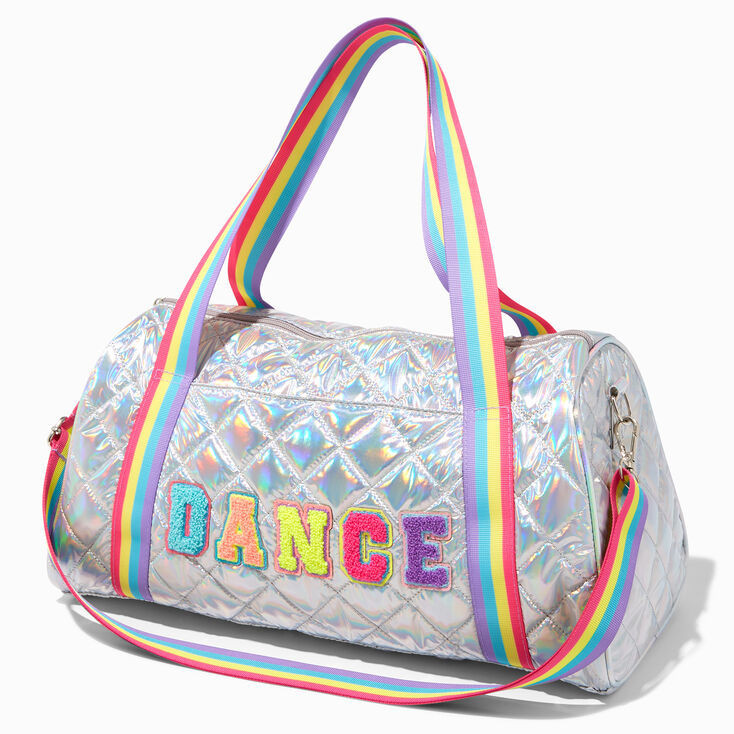 Claire's Club Silver Dance Duffel Bag | Claire's (US)