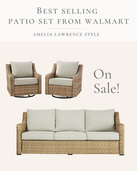 Best selling patio set is on sale. Buy as a set or separately. 
Patio decor, patio, Walmart home, spring 

#LTKSeasonal #LTKhome #LTKsalealert