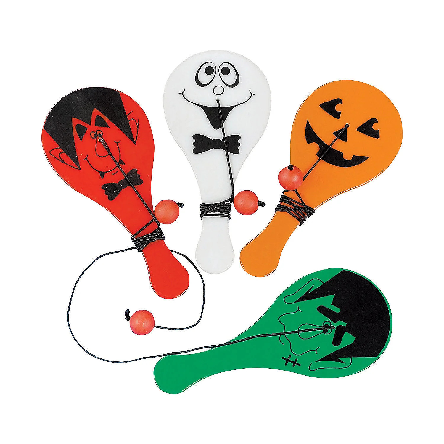 Mini Plastic Halloween Paddleball Games - Toys - 48 Pieces | Walmart (US)