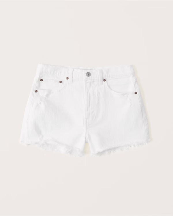 Curve Love High Rise Mom Shorts | Abercrombie & Fitch (US)