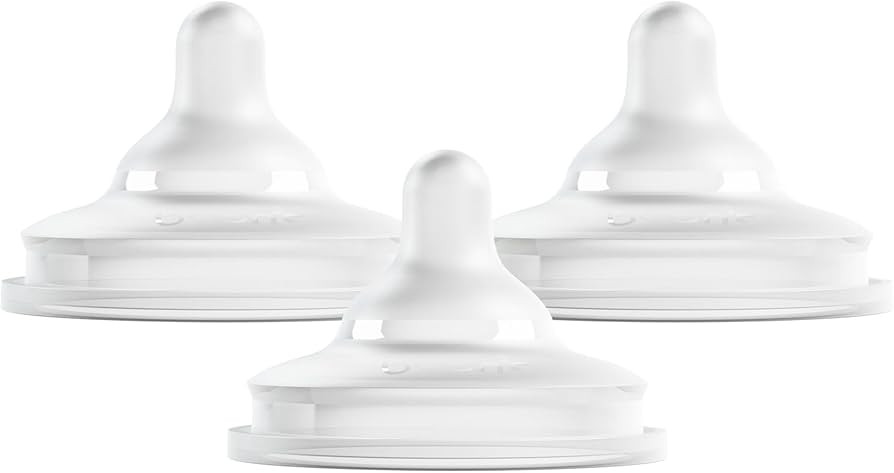 Boon Nursh Curve Silicone Baby Bottle Nipples - Platinum Food-Safe Silicone Bottle Nipples - Slow... | Amazon (US)