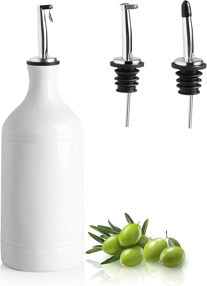 Sweejar Ceramic Olive Oil Dispenser Bottle, Opaque Oil Cruet Protects Oil to Reduce Oxidation, Su... | Amazon (US)