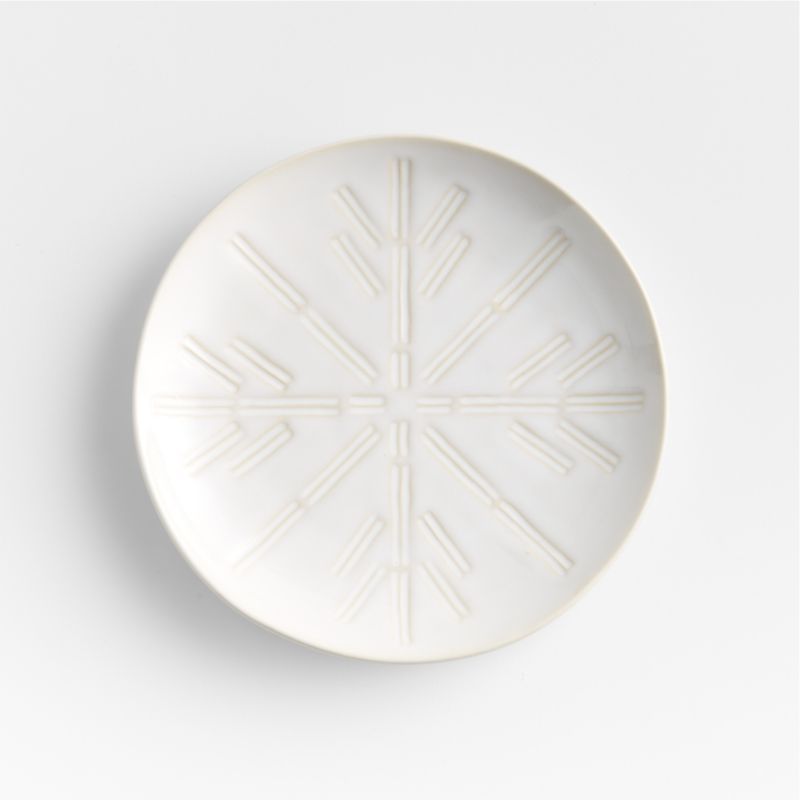 Dover Holiday Christmas Snowflake Salad Plate | Crate & Barrel | Crate & Barrel