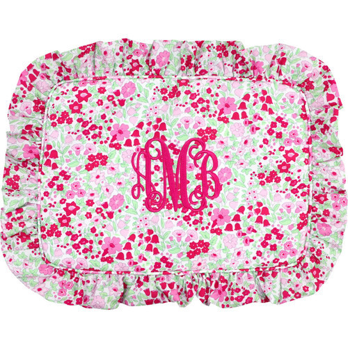 Pink Floral Ruffle Pouch | Cecil and Lou