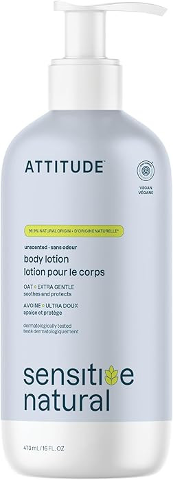 ATTITUDE Body Lotion for Sensitive Skin with Oat, EWG Verified, Dermatologically Tested, Vegan, E... | Amazon (US)