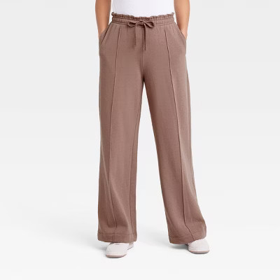Women's High-Rise Wide Leg Fleece Pants - A New Day™ | Target