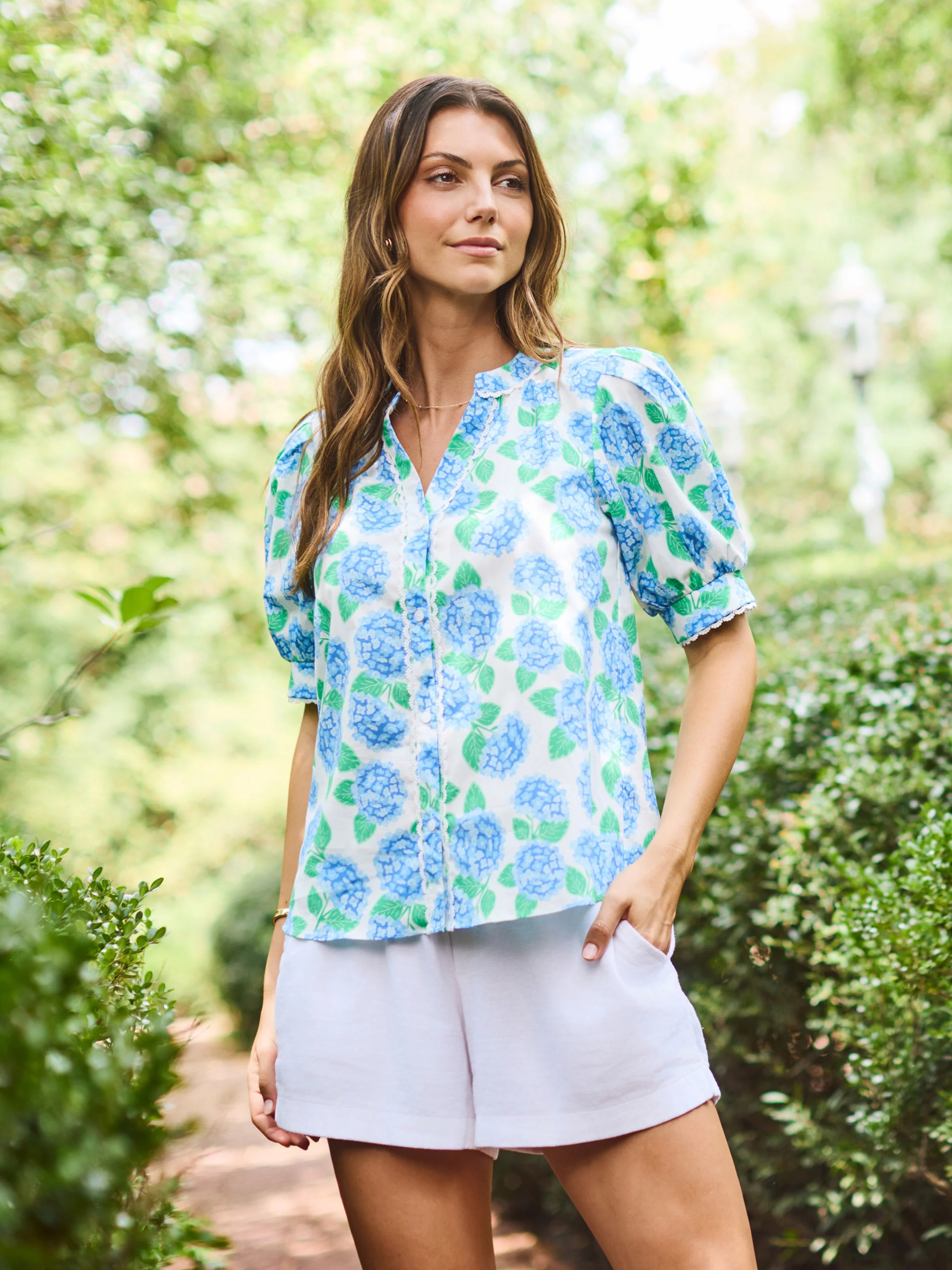 Elaine Top | Summerfair Blue | Mary Square