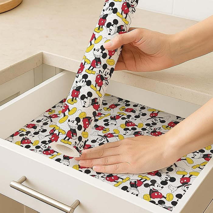 Disney Non Adhesive Shelf Liner – 18”x 10 ft Water-Resistant Drawer Liners for Kitchen Cabine... | Amazon (US)