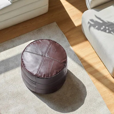 Ashvika Leather Pouf | Wayfair Professional